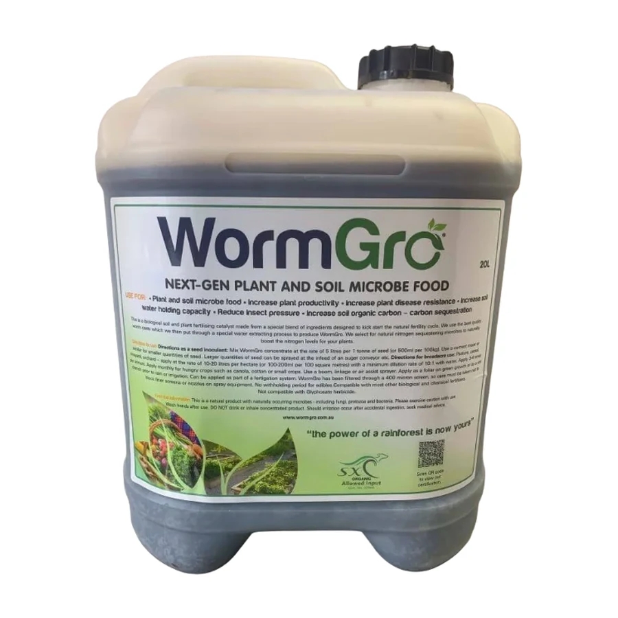 WormGro Orchards and vegetables size